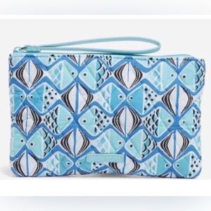 Vera Bradley Go Fish Blue Escapade Wristlet